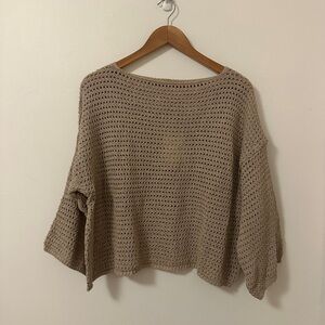 NWT Nais Clara Crochet Knit Cotton Oversized Sweater | One Size